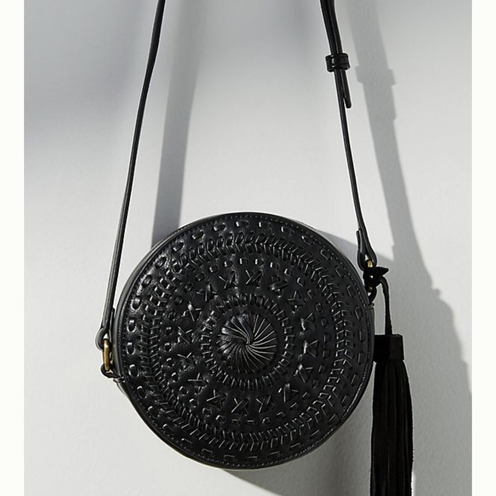 Anthropologie black circle bag